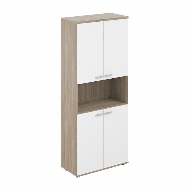 Шкаф высокий с нишей Norden Сигма SG.861.OD.WH.WH