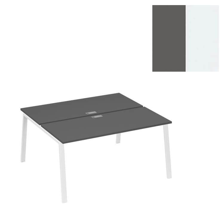 Станция Юнитекс А4 (2х160) на опорах TRE А4 Б3 175 АР (160x144x75) антрацит премиум/металлокаркас белый