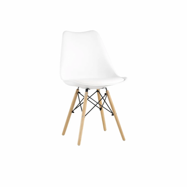 Стул пластиковый Клен Фреймс сгр356  полумягкий (белый)