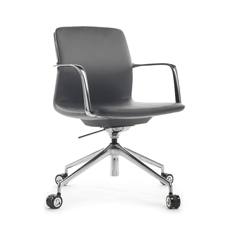 Кресло RV DESIGN  Plaza-M FK004-B12 Антрацит (1A MB917) натуральная кожа