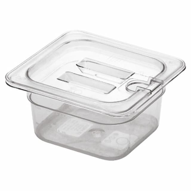 Крышка для гастроемкости MACO 8604-N GN 1/6 (176х162) с отверстием для ложки, поликарбонат