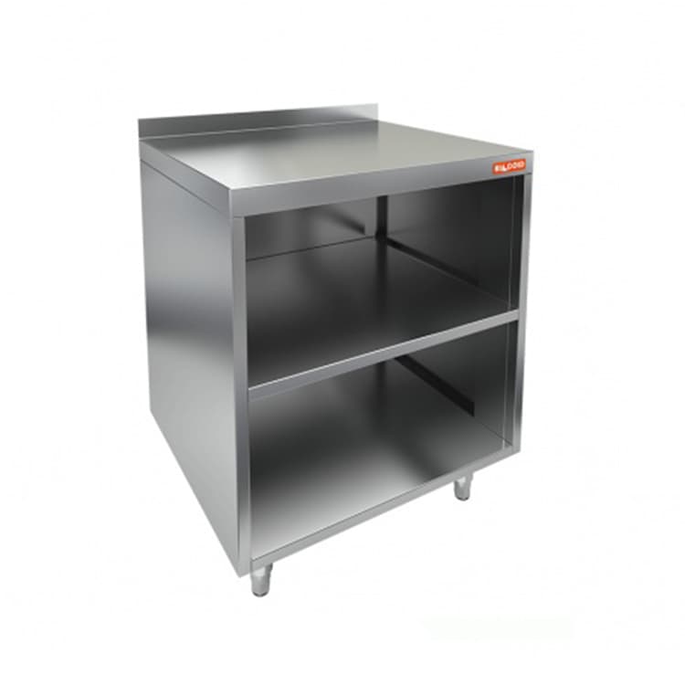 Стол открытый с полкой и бортом Hicold НБМСО-6/6БП