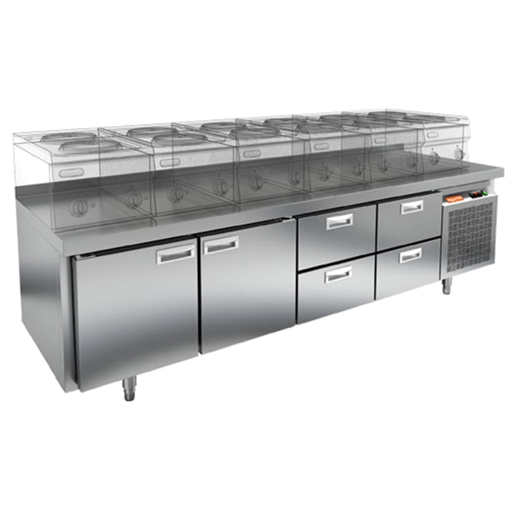 Стол охлаждаемый под тепловое оборудование Hicold SN 1122/TN LT