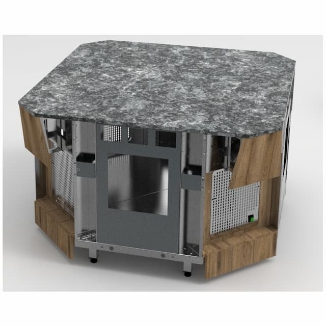 Прилавок нейтральный соединительный на 4 модуля островного шведского стола Челябторгтехника RN41SВ4